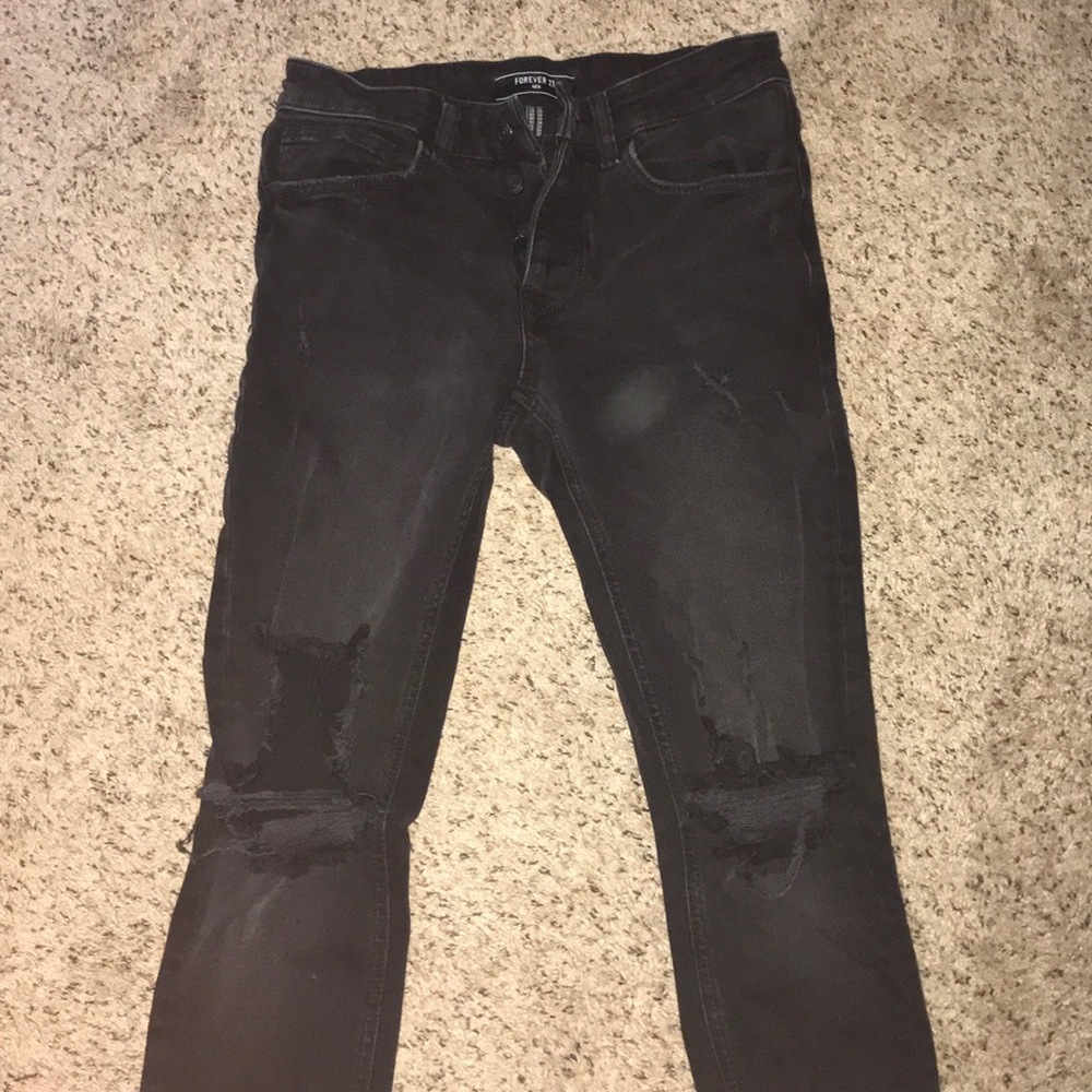 Forever 21 Distressed Skinny Jeans